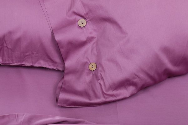 Комплект постільної білизни Mono violet D сімейний фіолетовий La Nuit 