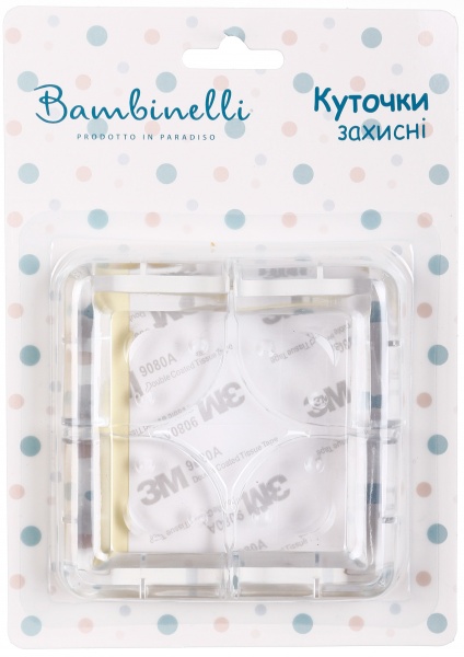 Защита на углы Bambinelli 43х19 мм прозрачный 4 шт.