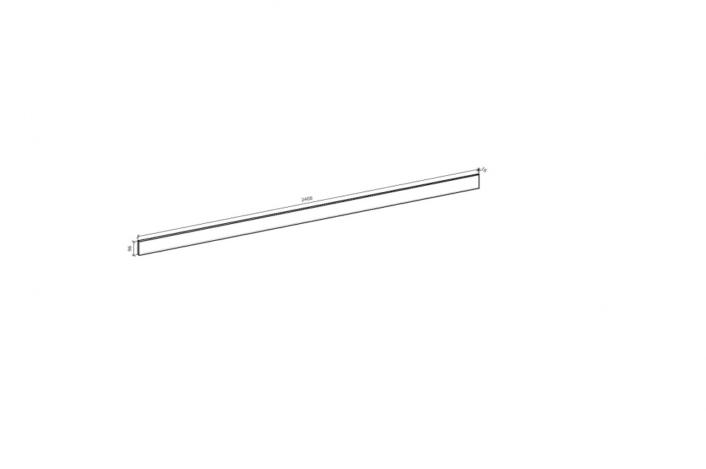 Цоколь на кухню без профиля Оптимум 9,6x240 см ЛДСП