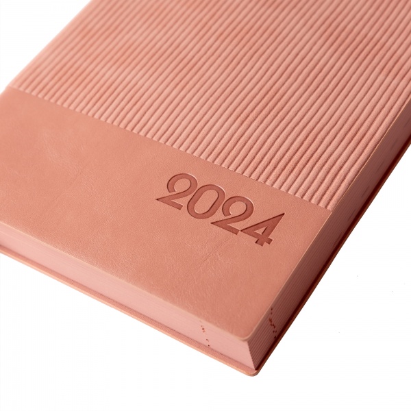 Щоденник датований рожевий 368 стор. Leo Planner Velvet A5 2024