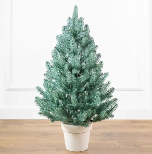 Штучна ялинка Лапландська в горщику 0,9 м блакитний