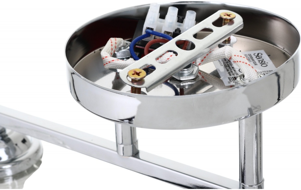 Люстра потолочная Sensio Solar 2x40 Вт E27 хром/белый ALG-07266/2