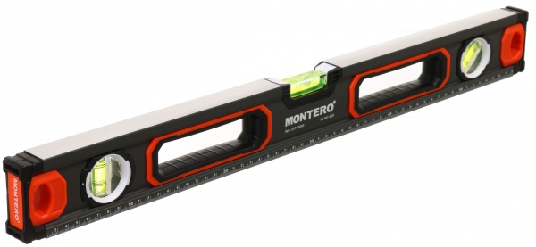 Уровень 60 см Montero с ручками магнитный AL-M1-600