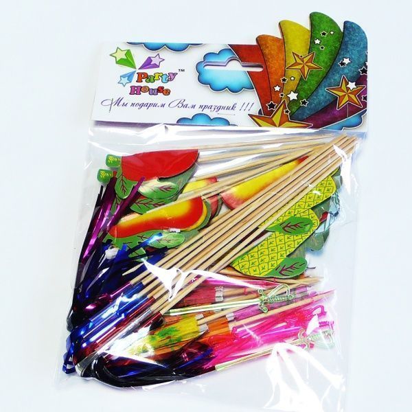 Набір Party House фрукти, парасольки, дощик, шпажка 40 шт.