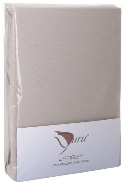 Простынь на резинке трикотажная 160x200 см капучино Durutex 