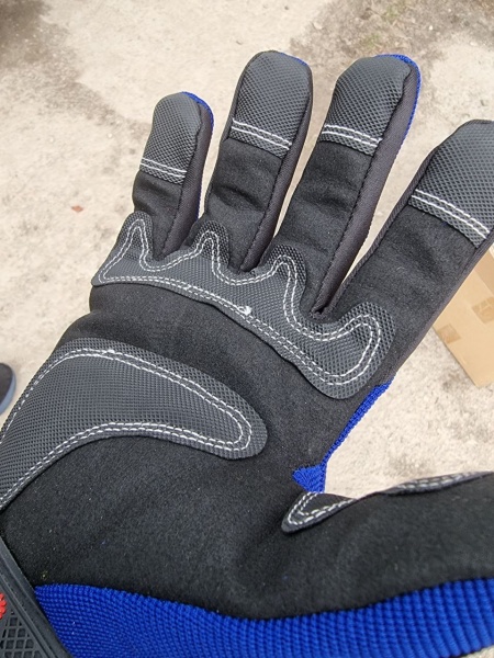 Перчатки Reis Mechanix Blue с покрытием резина XL (10) IMPACT BB