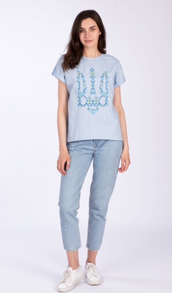 Блуза Едельвіка Тризуб р. M блакитний 80-22/00