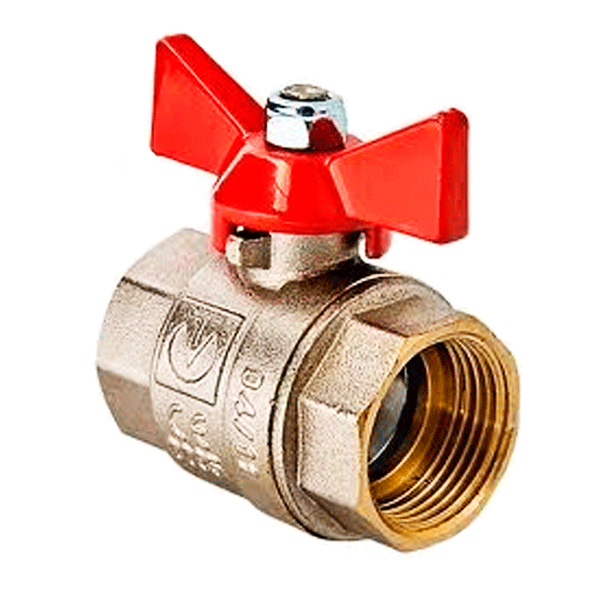 Кран шаровой ВН IVR с бабочкой 3/4