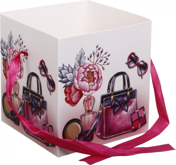 Коробка складана Смуги/горох 15x15x15 см (EBXS9801)