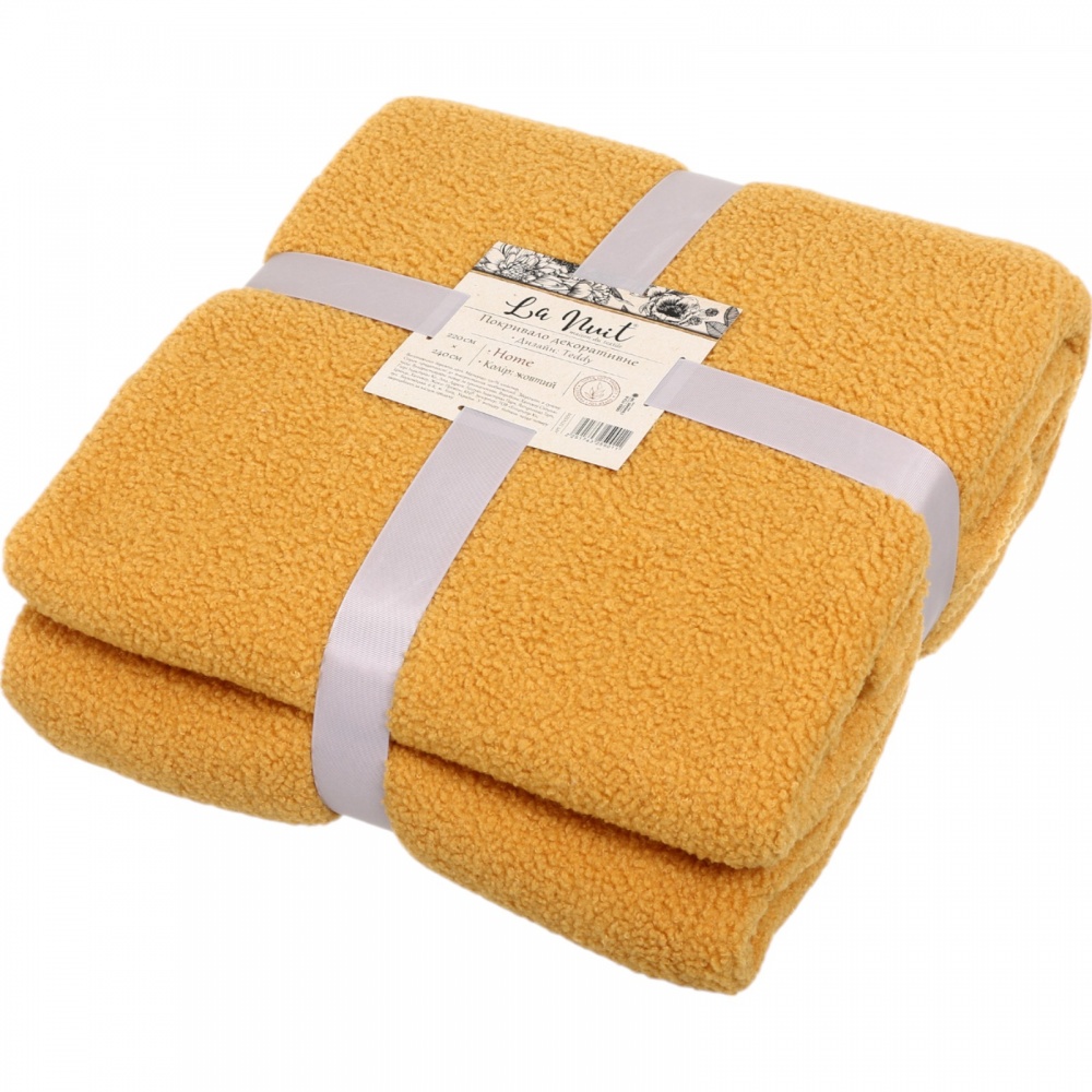 Покрывало декоративное Teddy 220x240 см La Nuit желтый