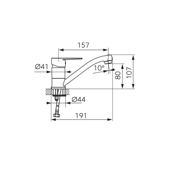 Смеситель для умывальника Ferro RENNTO с поворотным изливом хром BNT2A