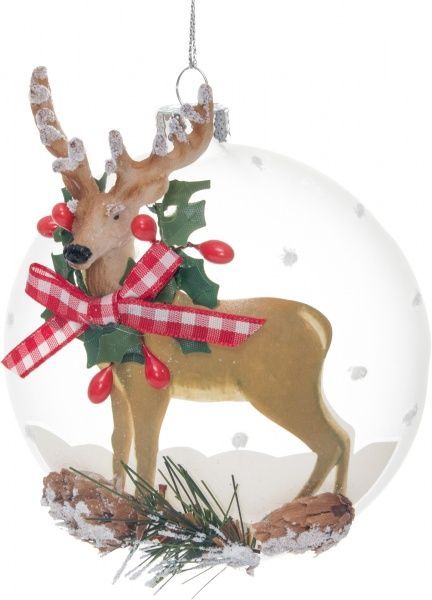 Шар стеклянный Олень кантри d100 JF150451 