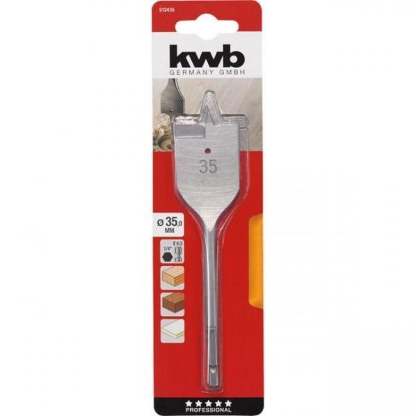 Свердло по дереву перове KWB E6.3 35x158 мм 1 шт.