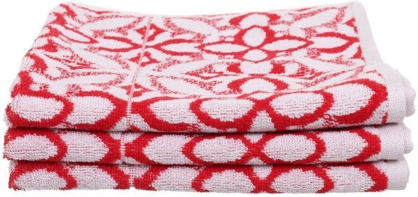 Рушник кухонний Thali 50x50 см Lasa червоний із білим 