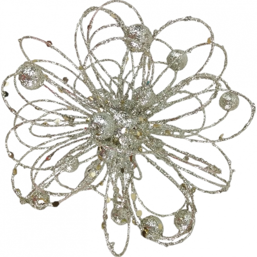 Декорация новогодняя завиток с присыпкой цвет в ассортименте 12 см EPI-RS1Q1031-2