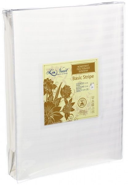 Комплект постельного белья Basic Stripe 2.0 белый La Nuit