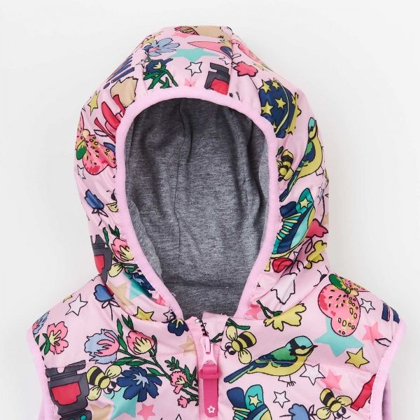 Жилет детский для девочки Соня Boom р.98 розовый с рисунком 