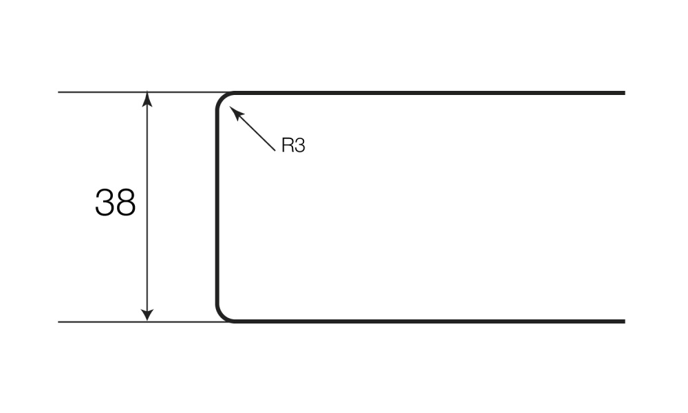 Столешница LuxeForm L156 3050x600x38 мм базальт