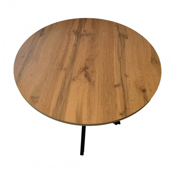 Стол круглый на металлической опоре Waist Дуб Тахо 750х754 мм 