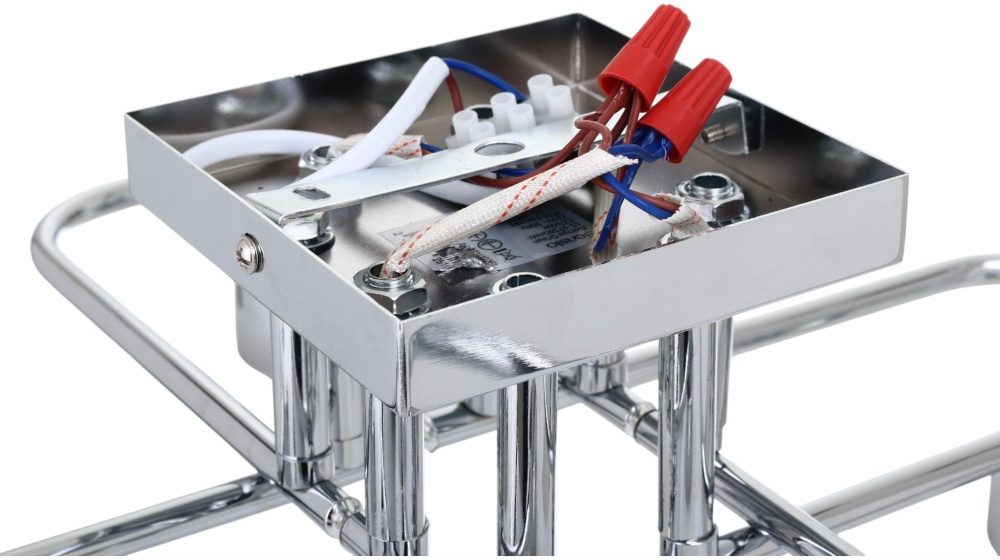 Люстра Sensio Orlean 4x40 Вт E27 хром/белый LS-07380/4W-E2740W