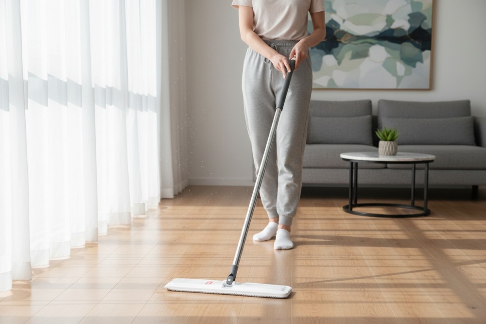 Набор для уборки для пола OBERY SuperClean 2в1 ведро 7,5 л + швабра 130 см 33 см