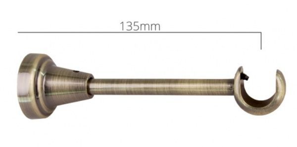 Карниз Bojanek VASO подвійний укомплектований d19 мм 240 см антична латунь 