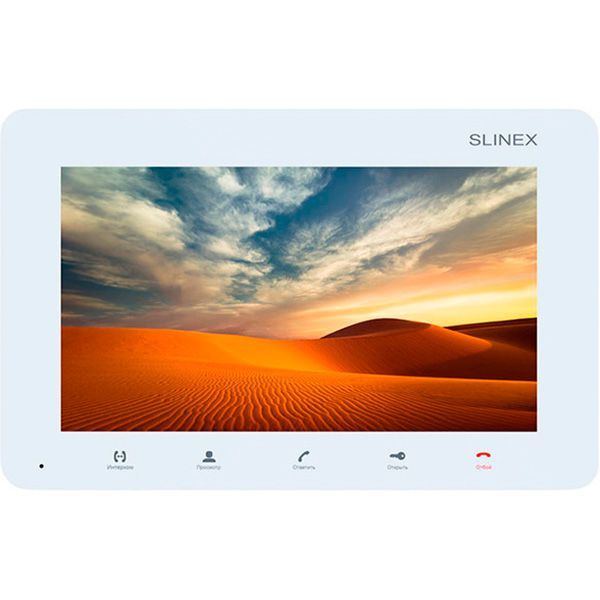 Комплект відеодомофона Slinex SM-07M (білий) + панель ML-16HR (чорна)