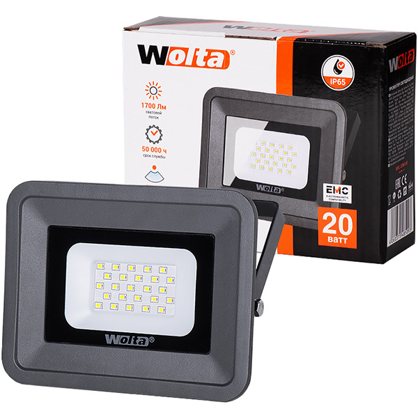 Прожектор Wolta WFL-20W/06 20 Вт IP65 серый 