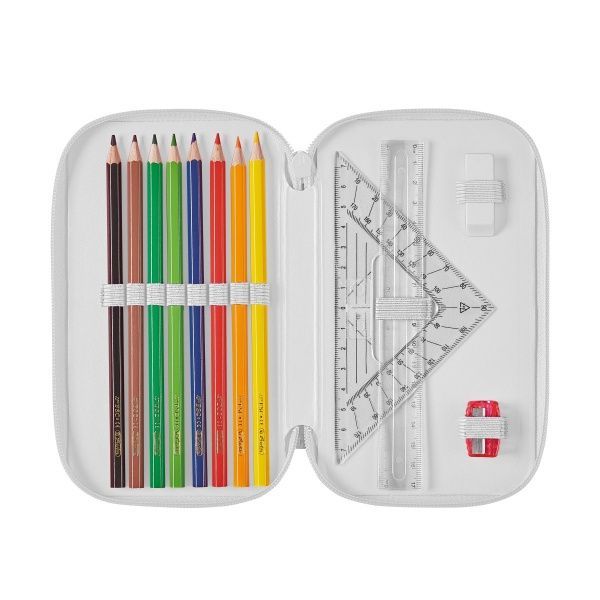 Пенал шкільний 31 предмет Triple Mystique 50033034 Herlitz блакитний із малюнком