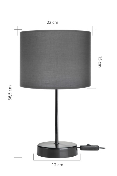 Настольная лампа Luna Arel 1xE27 черный MDL.4739 