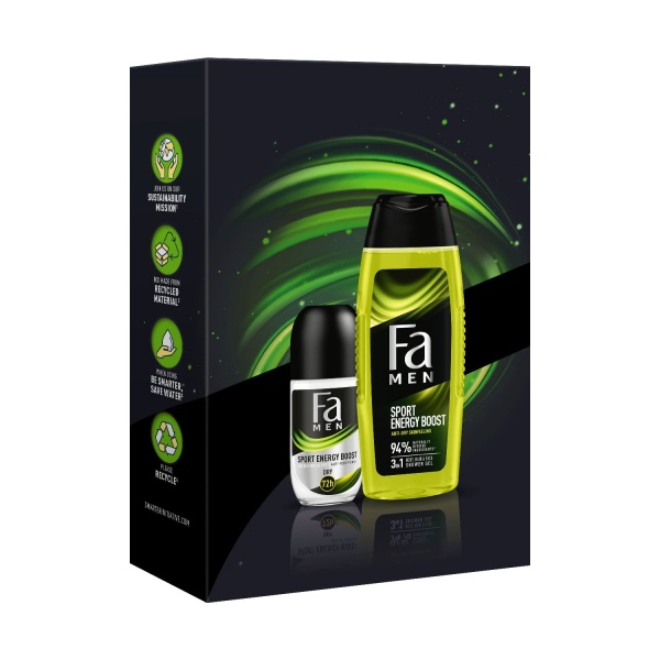 Набор для мужчин Fa Men Energy Boost Гель для душа 250 мл + Антиперспирант-ролик 50 мл
