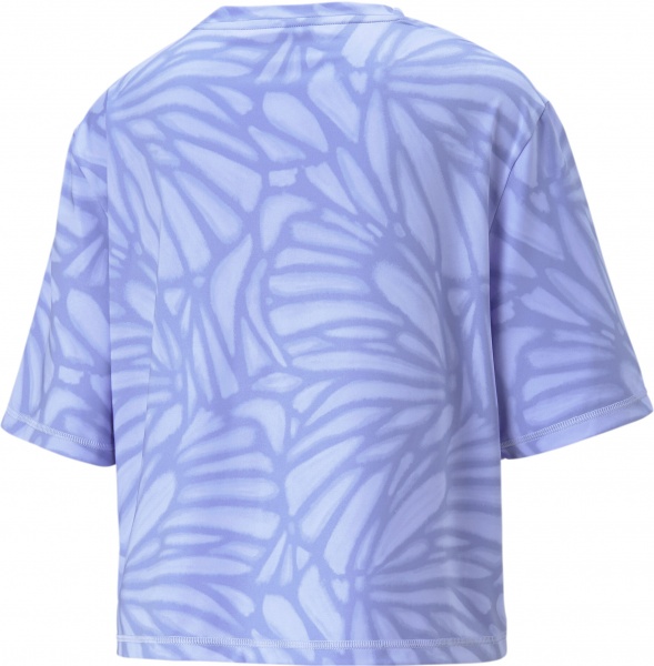 Футболка Puma TRAIN FAVORITE AOP CROP TEE 52321528 р.S фіолетовий