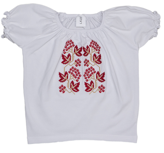 Вышиванка для девочек Luna Kids Калина р.98 белый 