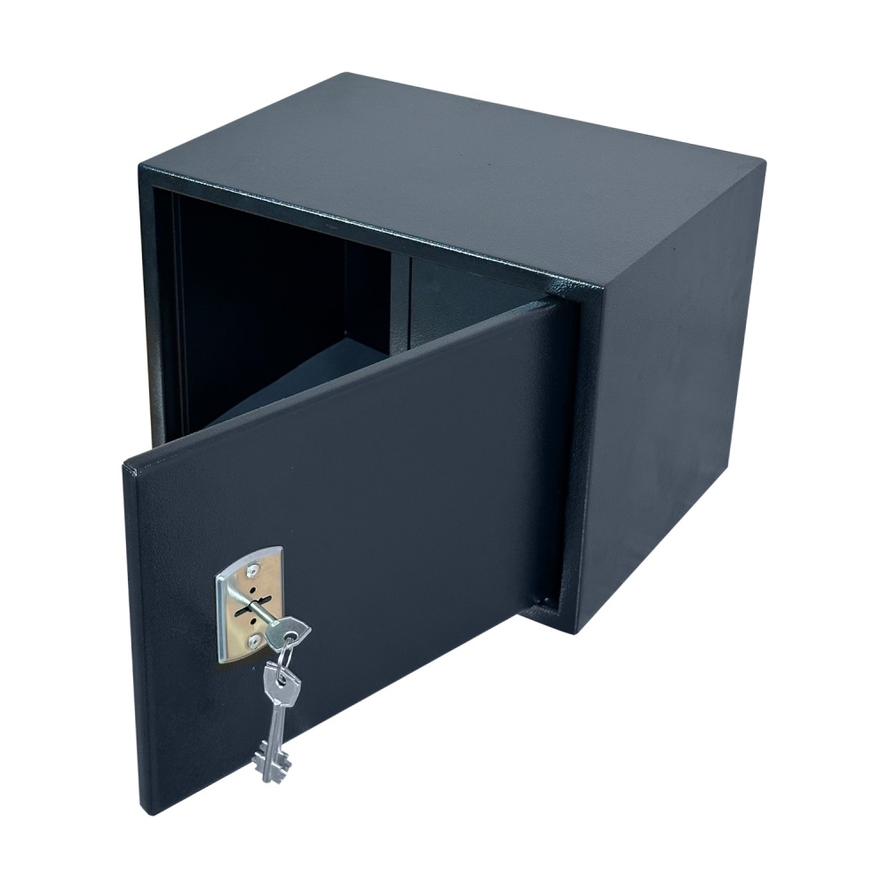 Сейф мебельный Metalzavod SP-250V пистолетный с вертикальным кассовым отделением черный