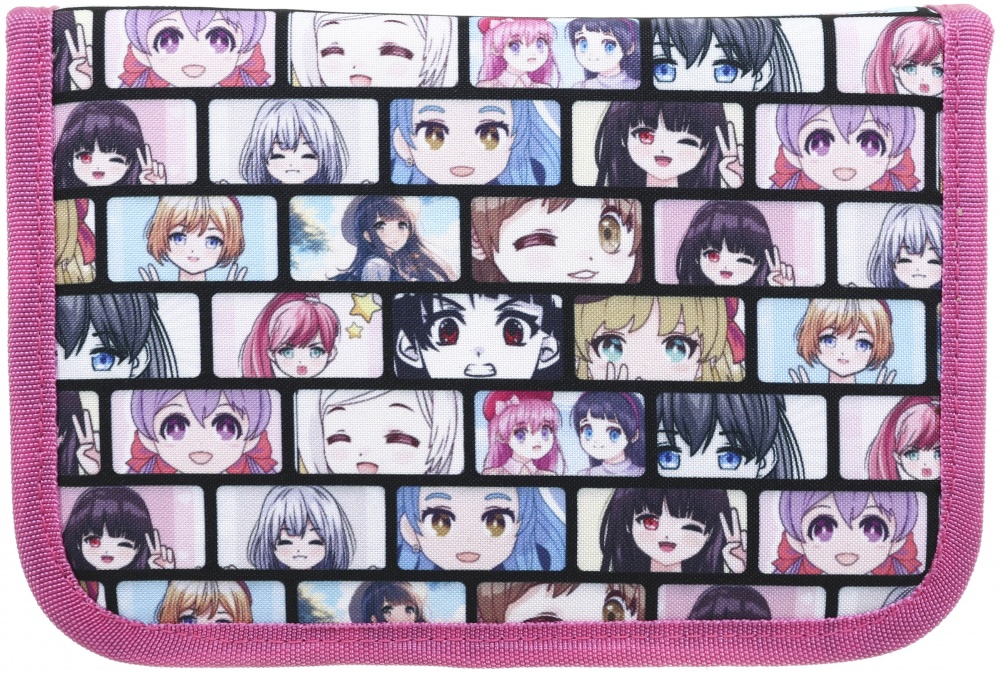 Пенал шкільний Сool Anime Nota Bene рожевий із малюнком