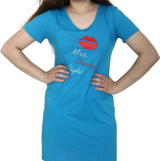 Туника домашняя Levtam Поцелуй р. XL голубой 