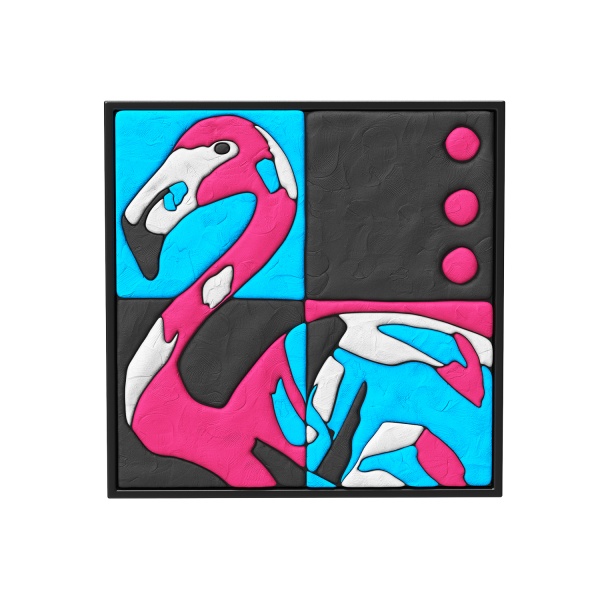 Картина з легкого пластиліну Moon Light Clay mini Фламінго 30х30 см 70082