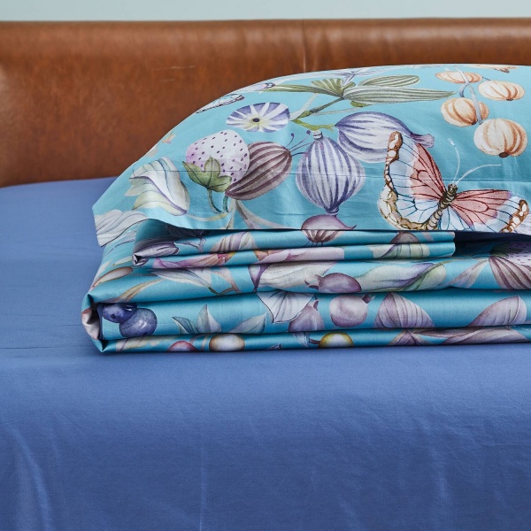 Комплект постільної білизни Merate сімейний блакитний La Nuit 