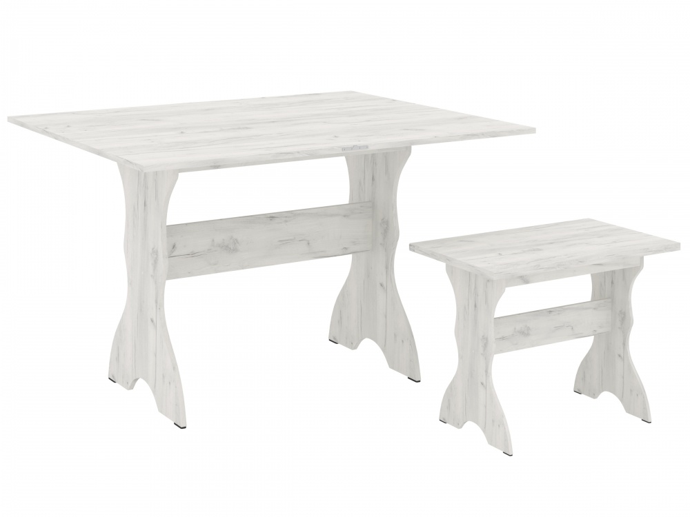 Стол обеденный Пехотин 1000х600х750 дуб крафт белый/дуб крафт белый