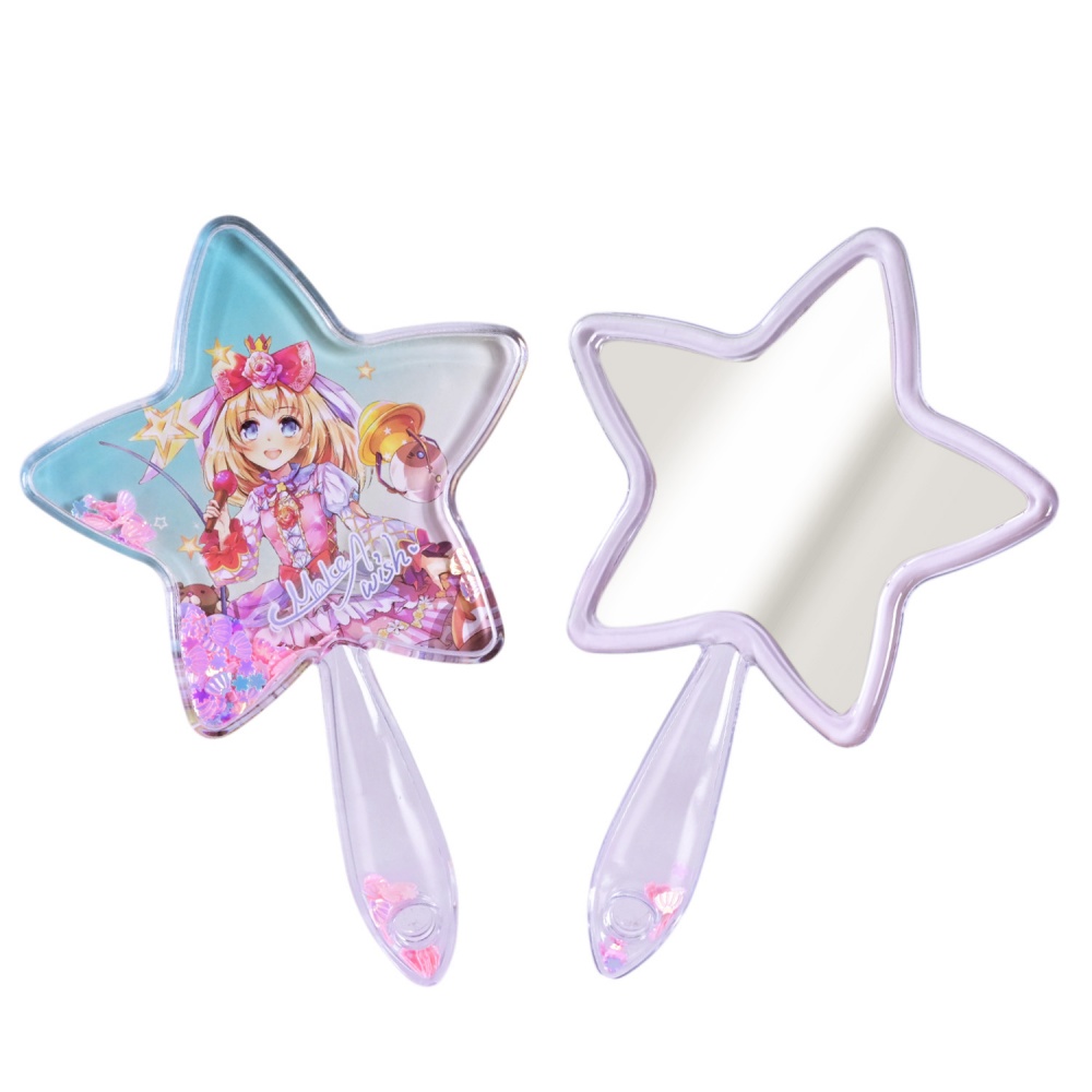 Зеркальце Shantou Звезда с блестками K7301