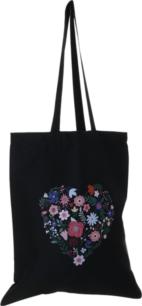 Екосумка Сердце 420х350 (600) чорний