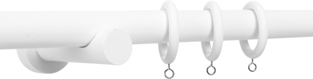 Карниз Vivendi одинарний укомплектований d28 мм 200 см білий