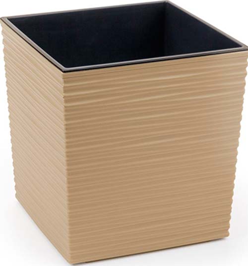 Горшок Lamela для цветов Юка 300 долото квадратный капучино 