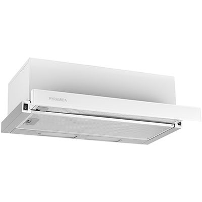Витяжка Pyramida TL full glass inox white/N 60 см