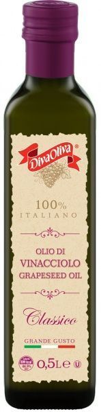 Масло Diva Oliva Vinacciolo Classico из виноградных косточек 500 мл 