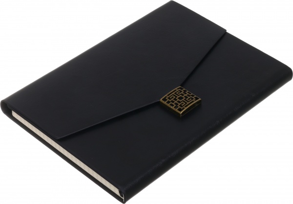 Книга для нотаток Ділова з металевою застібкою А5 чорний