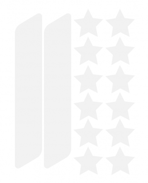 Світловідбивна наліпка LOOM Контурні та зірки LM-10079-white для твердих поверхонь