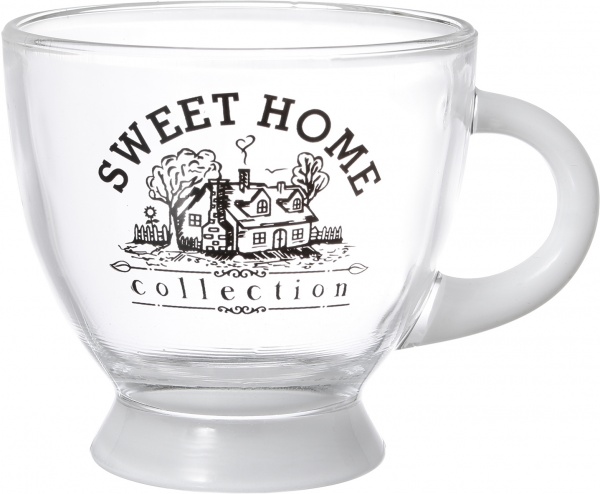 Чашка с блюдцем Sweet Home 230 мл белая Glasmark