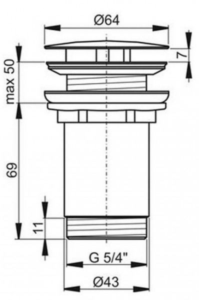 Донный клапан Ravak универсальный X01439