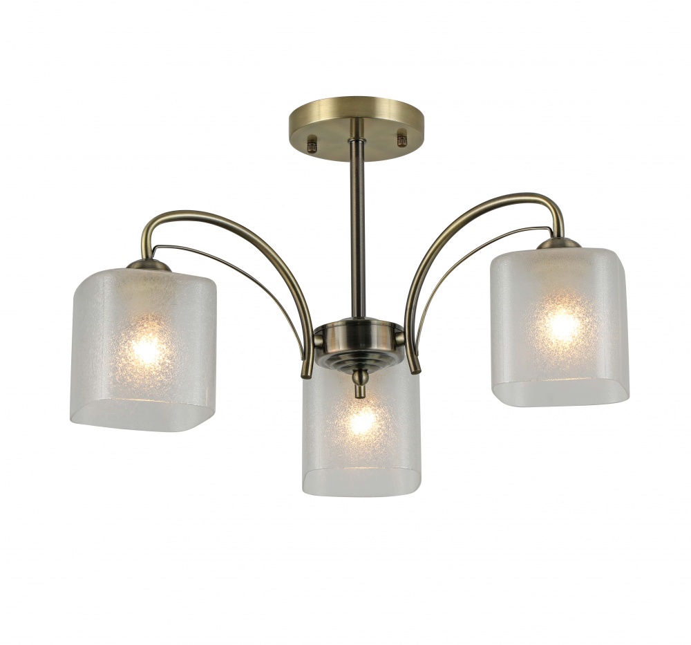 Люстра стельова Sensio Nubia 3x40 Вт E27 антична бронза/білий LS-07391/3W-E2740W